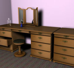 Poseable dresser set