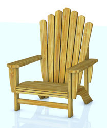 Adirondack Outdoor Wooden Chair Prop - REMAPPED