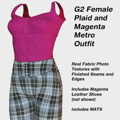 Picture of Plaid and Magenta Metro Outfit for the G2 Females