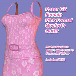 Pink Formal Gosforth Outfit For Any Poser G2 Female