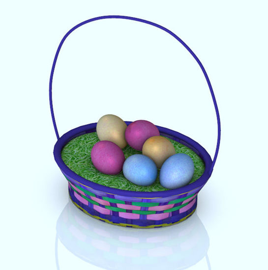 Picture of Easter Basket Model with Removable Eggs
