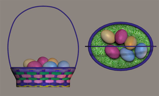 Picture of Easter Basket Model with Removable Eggs