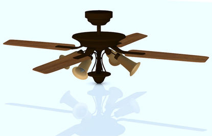 Picture of Ornate Ceiling Fan Model - Poser and DAZ Studio Format