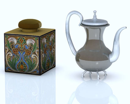 Picture of Teapot and Tea Caddy Models