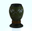 Picture of Photo-Realistic Green Leaf Ceramic Vase Model