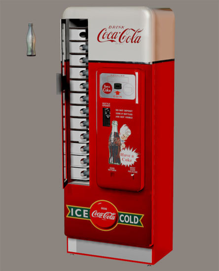 Picture of Antique Soda Machine Model with Movements