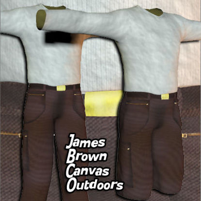 Picture of James Brown Canvas  Outdoors Clothing Textures