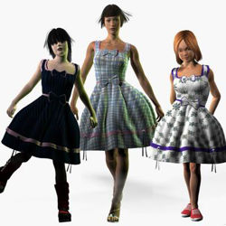 Angelic Dress for Kate 2 Laura, Kate 2 and Stephanie 3 - required Texture Maps