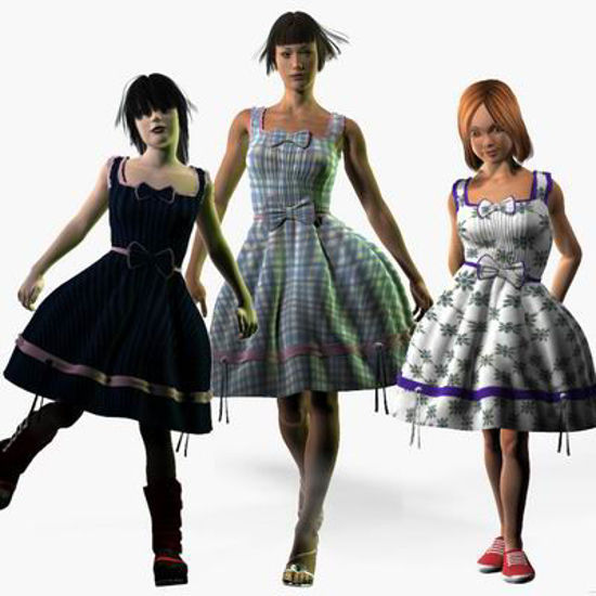 Picture of Angelic Dress for Kate 2 Laura, Kate 2 and Stephanie 3 - required Texture Maps