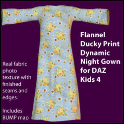 Flannel Ducky Night Gown for Kids 4