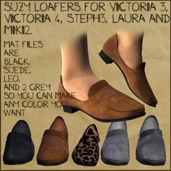 Picture of Suzy Loafers for Laura - Poser / DAZ 3D Laura