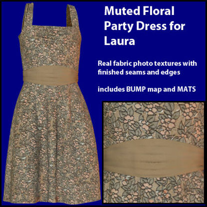 Picture of Muted Floral Party Dress for Laura