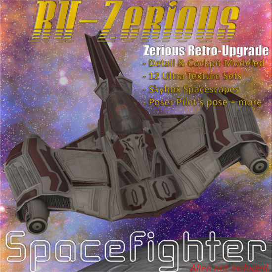 RU-Zerious Space Fighter (spacecraft figure set for Poser)