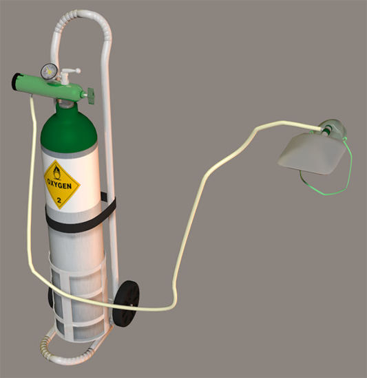 Picture of Oxygen Mask and Tank with Tubing Models