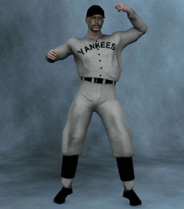 Picture of Old style baseball uniform