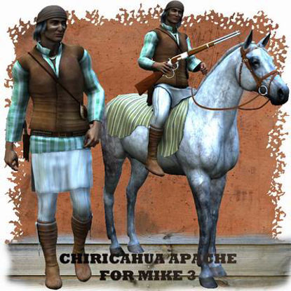 Picture of Chiricahua Apache for Poser - Optional Templates