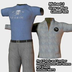 Gray n Blue Casual Set for Michael 3