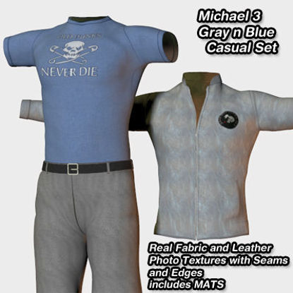 Picture of Gray n Blue Casual Set for Michael 3