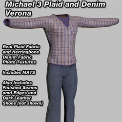 Purple Plaid and Denim Verona Outfit for Michael 3