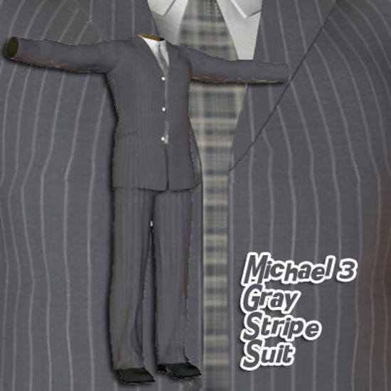 Picture of Gray Stripe Suit for Michael 3