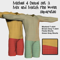 Michael 4 Casual Set 2 Fine Woven Mix and Match Separates