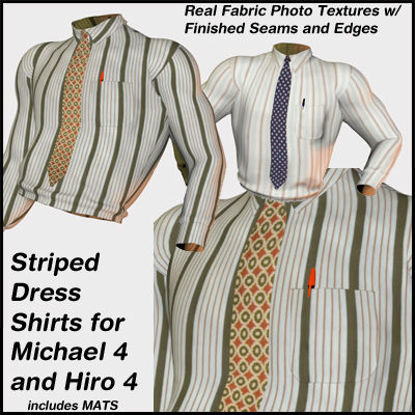 Picture of Striped Dress Shirts With Ties for Michael 4 and Hiro 4