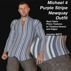 Purple Stripe Newquay Outfit for Michael 4