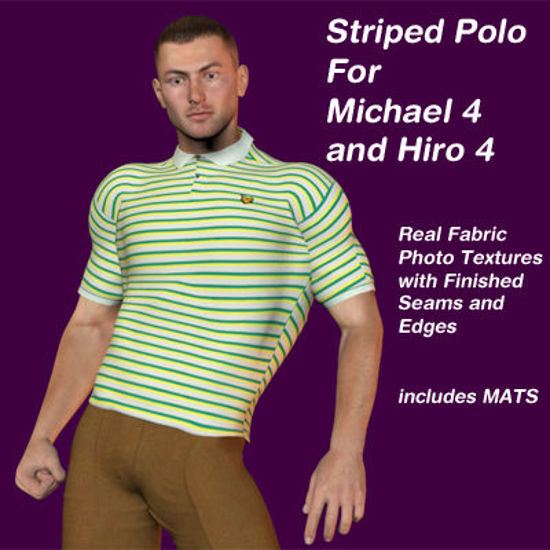 Picture of Striped Polo for Michael 4 and Hiro 4