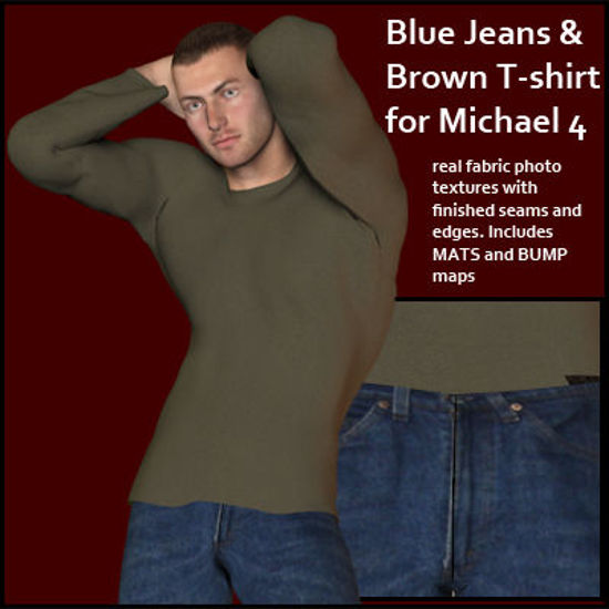 Picture of Blue Jeans and T-Shirt for DAZ Michael 4