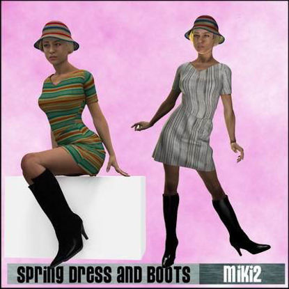 Picture of Spring dress with boots for Miki2