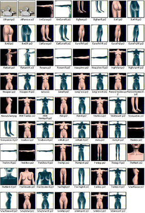 Picture of 33 Body shaping morphs for Vicky 3
