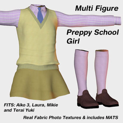 Picture of Preppy School Girl Outfit for Multiple Figures - TY