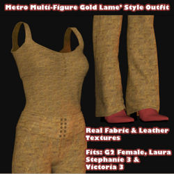 Metro Lame' Style Outfit Texture - Material Add-On for Metro for Poser