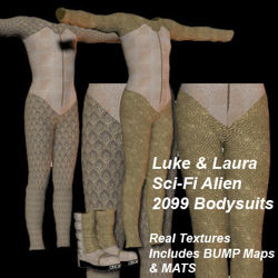Sci-Fi Alien 2099 Bodysuits for Luke and Laura
