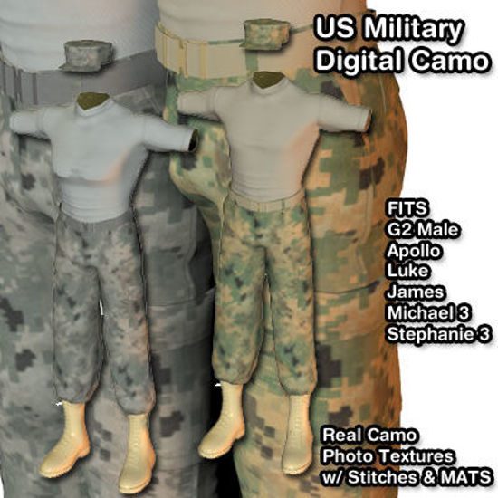 Picture of US Military Digital Camo for Multiple Figures - Luke
