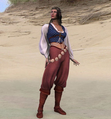 Picture of Pirate, Pants, Top and Hair for Mayadoll - Required Textures