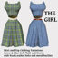 Picture of The Girl Skirt and Top Clothing Textures