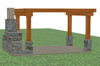 Picture of Modern Patio with Rock Fireplace Model