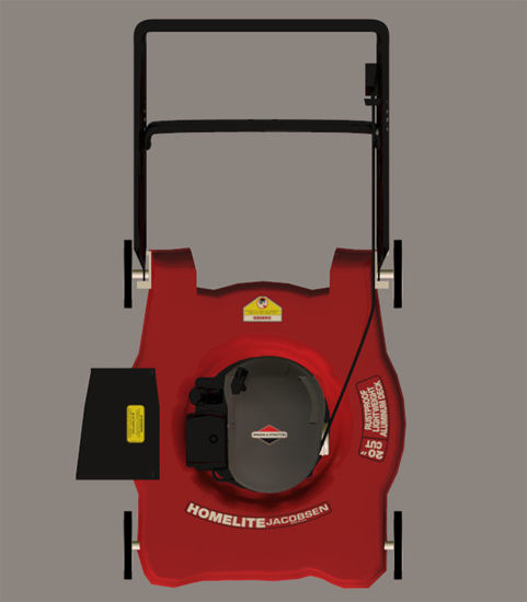 Picture of Push Lawn Mower Model with Movements
