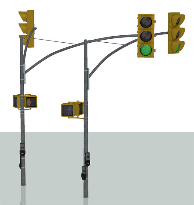 Traffic Light Models 3D Miscellaneous ModelPoser World digital content ...