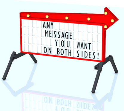 Picture of Portable Sign With Customizable Messages Model - Poser and DAZ Studio Format