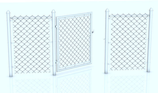 Picture of Modular Chain Link Fence Model Set - Poser and DAZ Studio Format