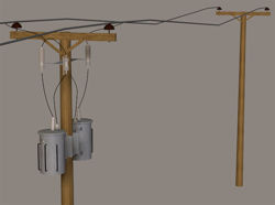 Modular Utility Power Poles Model Set