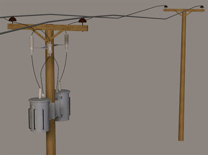 Picture of Modular Utility Power Poles Model Set