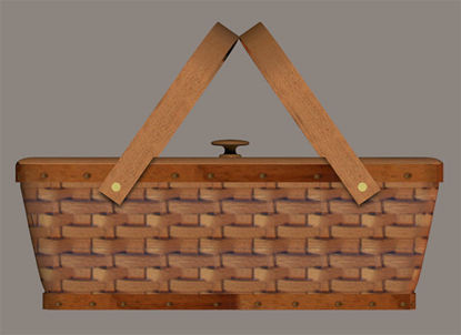 Picture of Classic Woven Picnic Basket Model