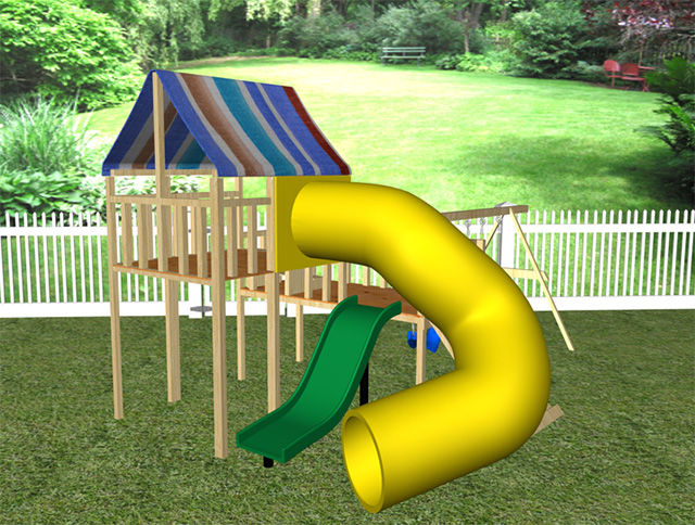 Children's Outdoor Swing And Play Set 3D Miscellaneous ModelPoser World ...