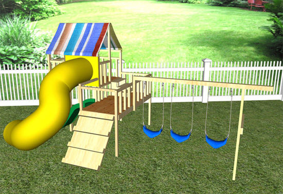 Picture of Children's Outdoor Swing and Play Set
