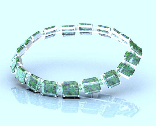 Picture of Emerald and Diamond Necklace Jewelry Prop