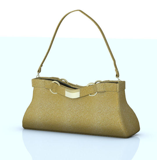 Picture of Gold Fabric Fashion Purse Prop
