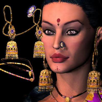 AISH indian Jewels DAZ 3d modelsPoserWorld 3D Model Content Store